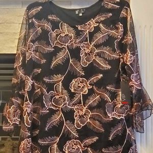 Black Floral Blouse